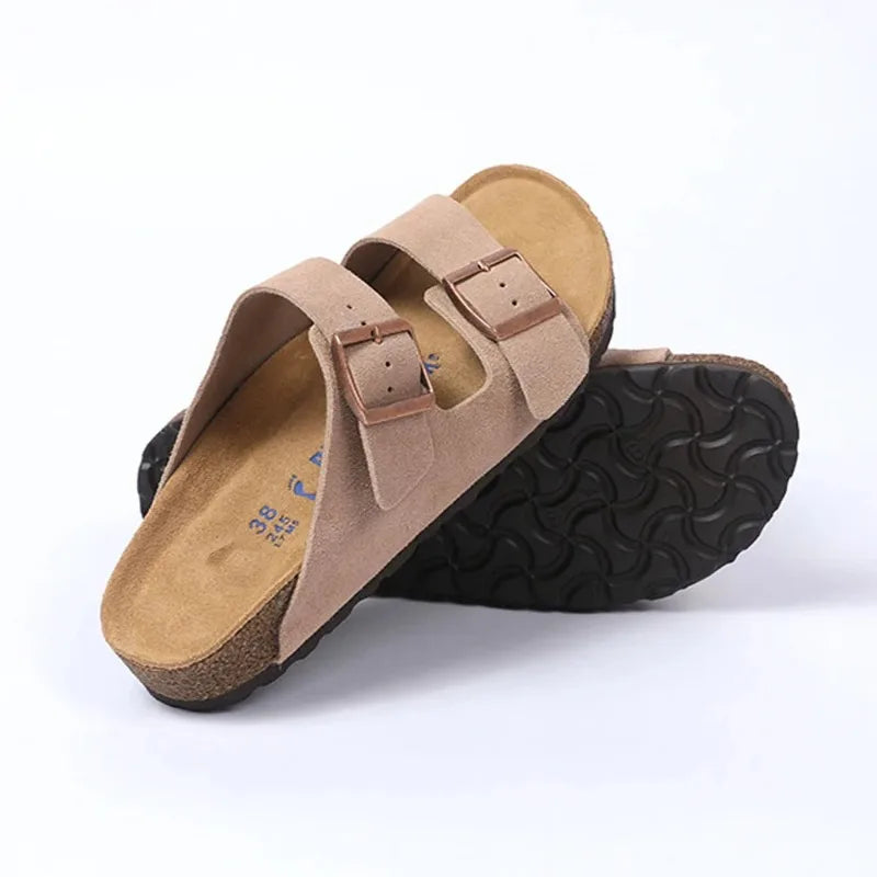 High Quality Leather Sandals for Men and Women CasualComfortable Anti-Slip Spring and Autumn Beach Shoes for Fashion Slippers