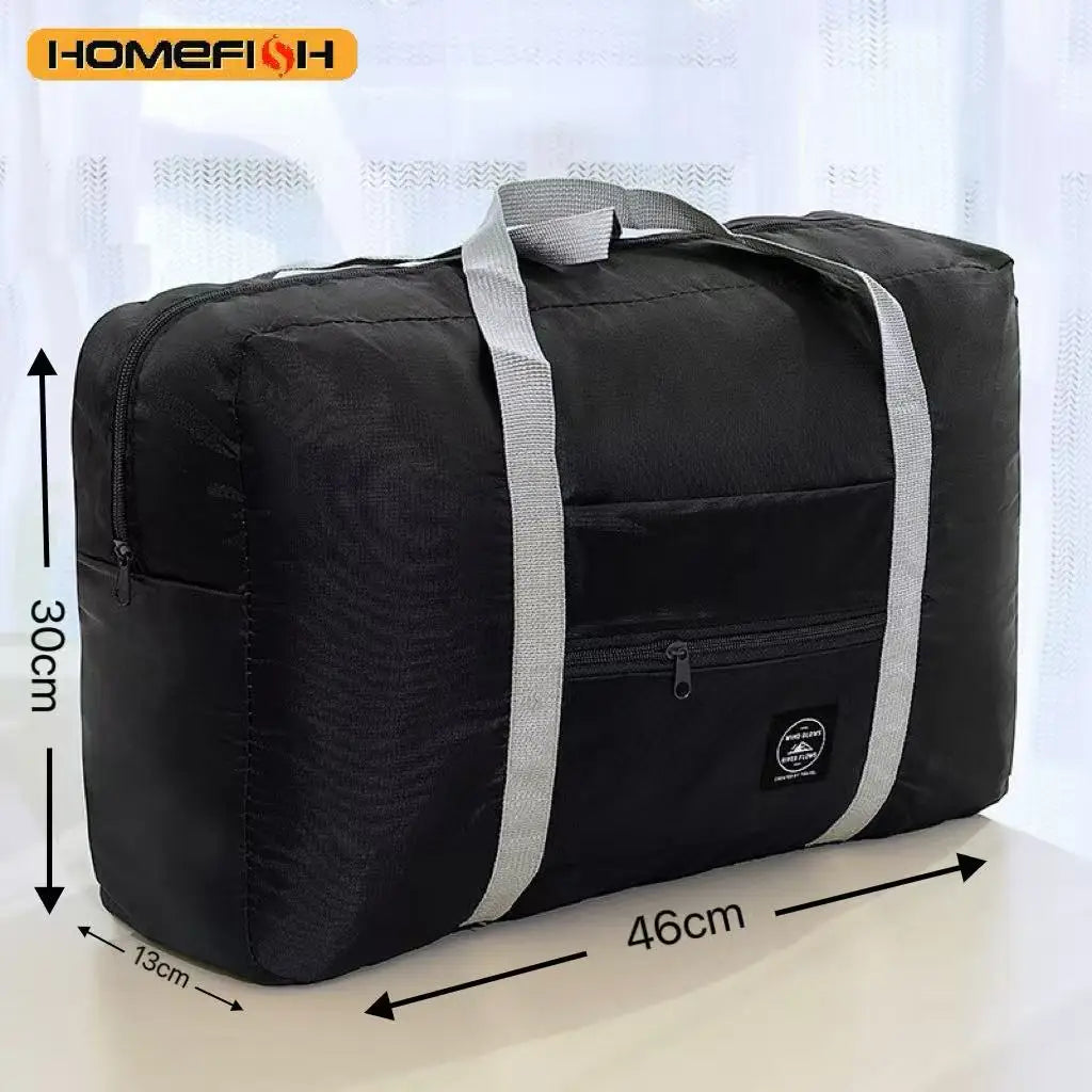 HOMEFISH Travel Bag Folding Travel Storage Bags Boarding Luggage Clothes Handbags Picnic Move House Large Handbag