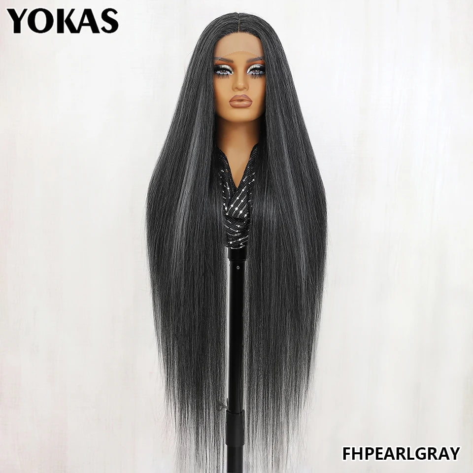 30 Inch Lace Frontal Wig Synthetic 13X6 Straight Hair Lace Wig For Afro Women High Temperture Fiber Blond Women Lace Frontal Wig