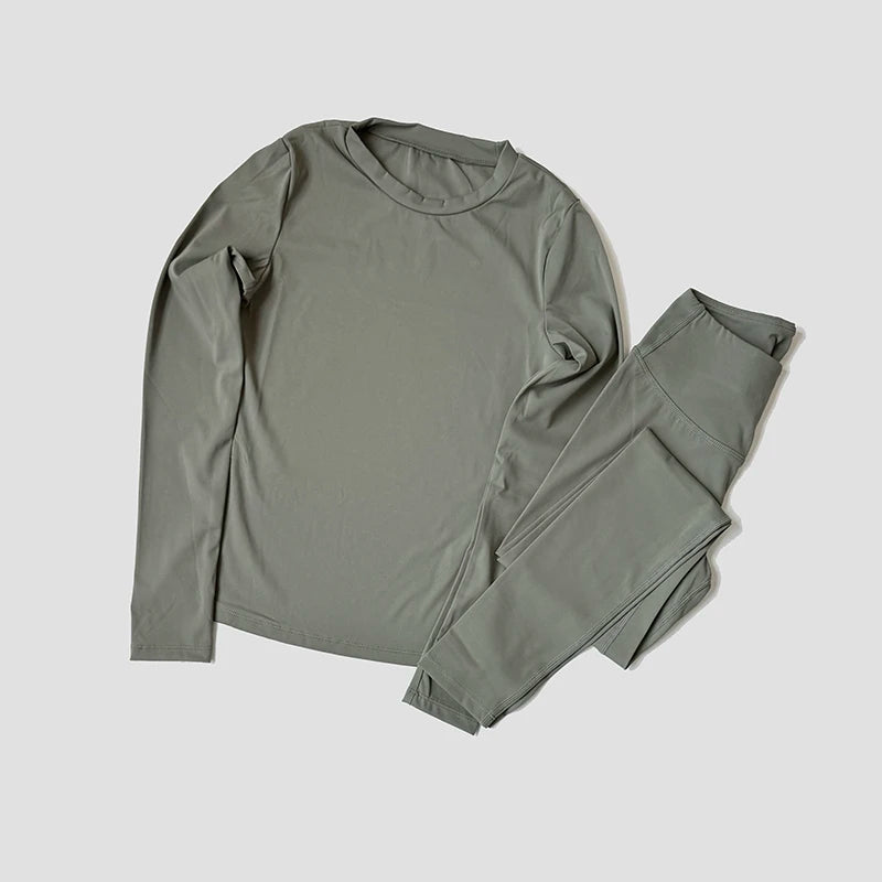 Yoga Set Women Sportswear Workout Clothes Athletic Wear Gym Legging Fitness Crop Top Long Sleeve Sports Suits