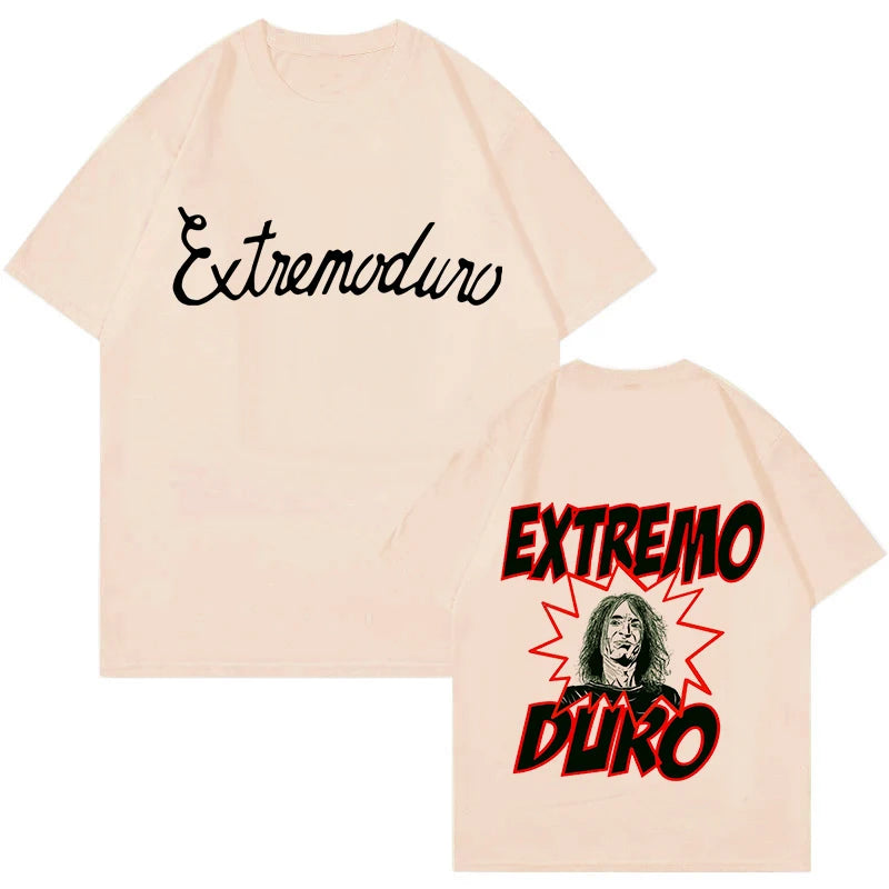 Unisex Fashion Rock Band Extremoduro Print Short Sleeve T Shirt Men Women Graphic Vintage T-Shirt Y2k Hip Hop Tees Tops Clothes