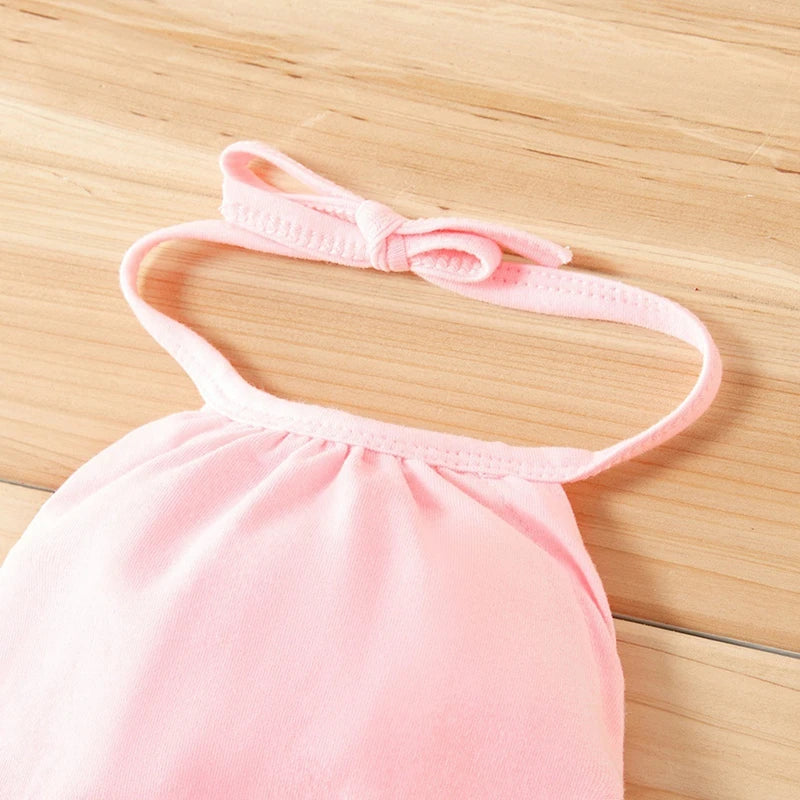 New Fashion Kids Baby Girls Strap Cotton Romper Toddler Sling Jumpsuit Harem Trousers Lace Up Sport Casual Loose Summer Clothes