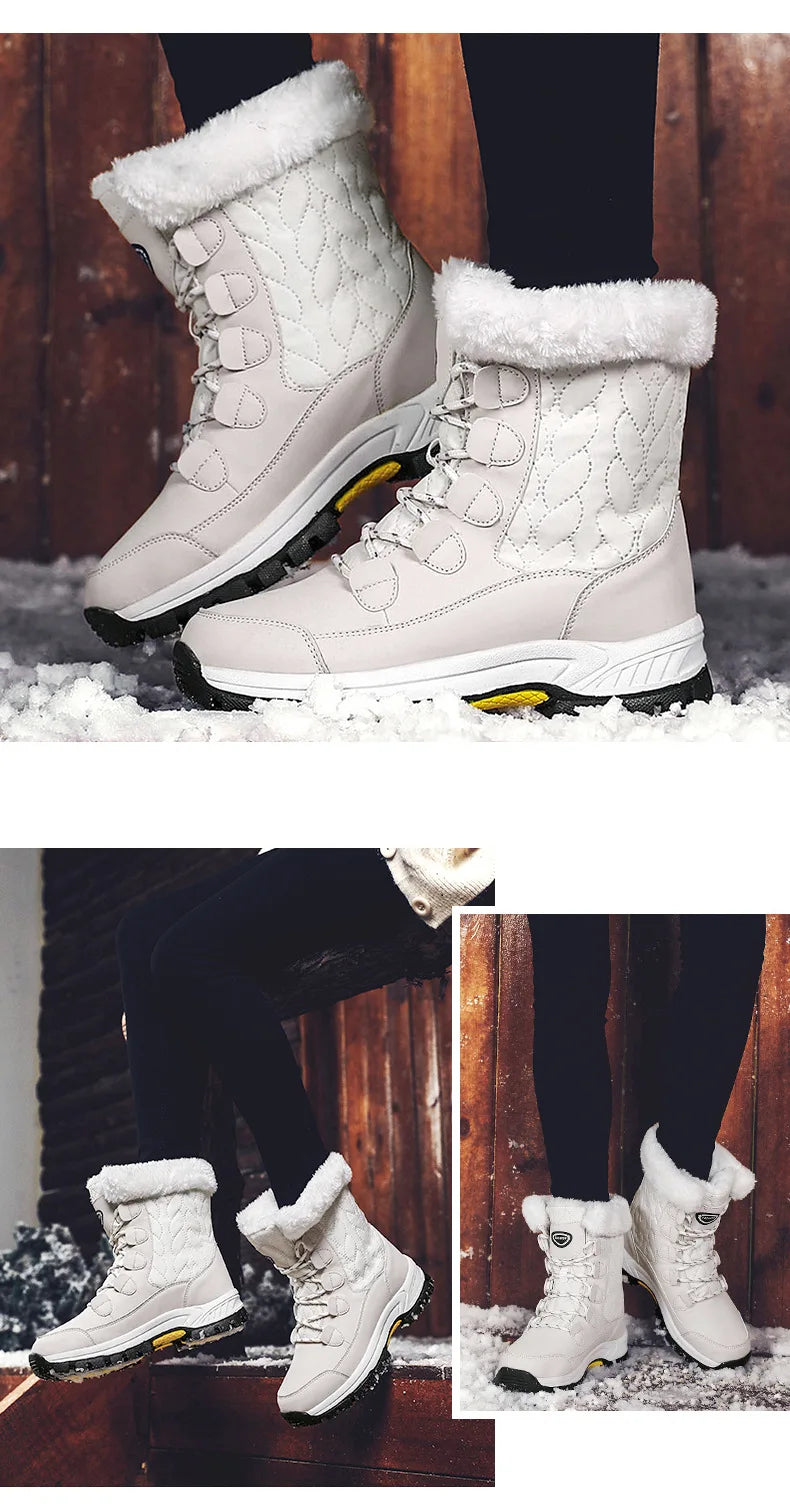 Winter New Women's Boots Plush Warm Women's Snow Boots Outdoor Non-slip Sneakers High Quality Waterproof Women Boots Botas Mujer