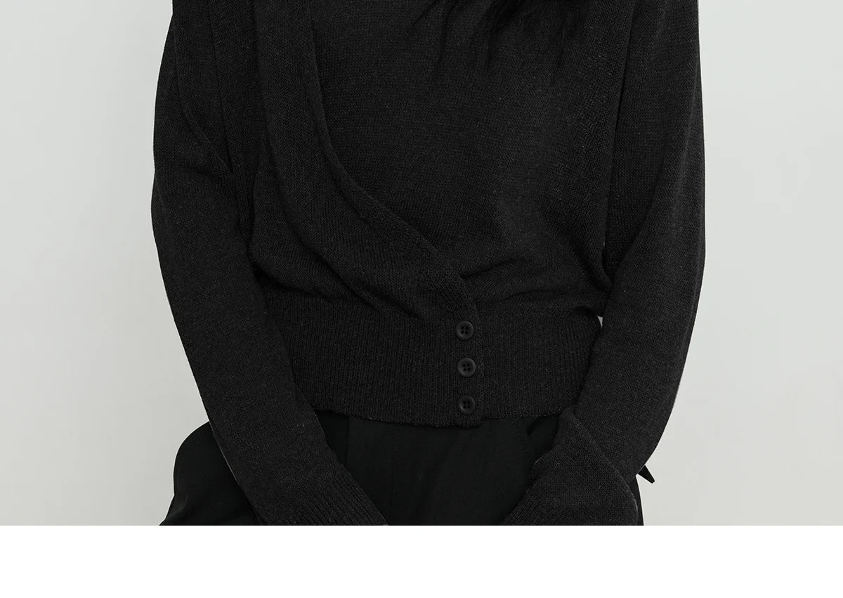 Fashion Retro Knitted Sweater for Women in Spring 2025 New Round Neck Long Sleeve Loose Top Solid Color Personalized Pullover