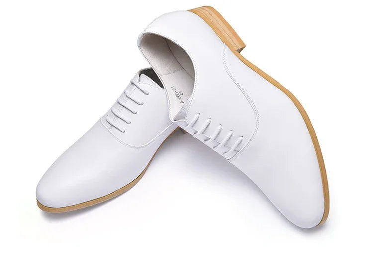 Luxury White Wedding Shoes for Men Genuine Leather 2026 Handmade Designer Brand Fashion Autumn Quality Formal Social Shoes Man