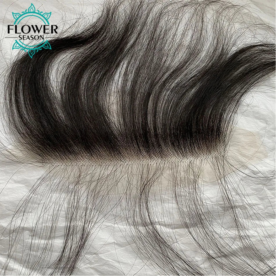 HD Lace Hairline Hairpieces Replacement Fringe Bang Hack Natural Baby Hair Bangs Fringe Forehead 6*1 inch Natural Color