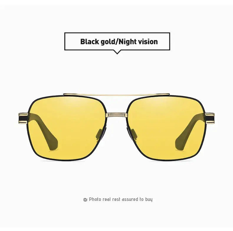 Anti-glare Minus Lens Prescription  Metal Sunglasses Men Polarized UV400 Driving Goggle 0 -0.5 -0.75 -1.0 To -6.0 BAZAARHUBO