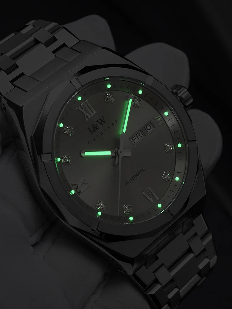 Montre Homme Luxury Brand IW CARNIVAL Mens Watches Sapphire Calendar Luminous 5bar Japan MIYOTA Movement Automatic Watch for Men