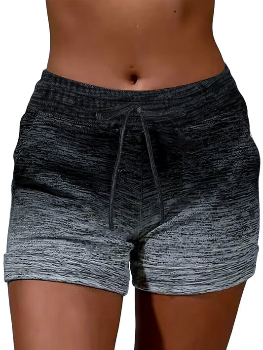 2084 Summer new European and American women's fashion trend sporty street sexy gradient color shorts