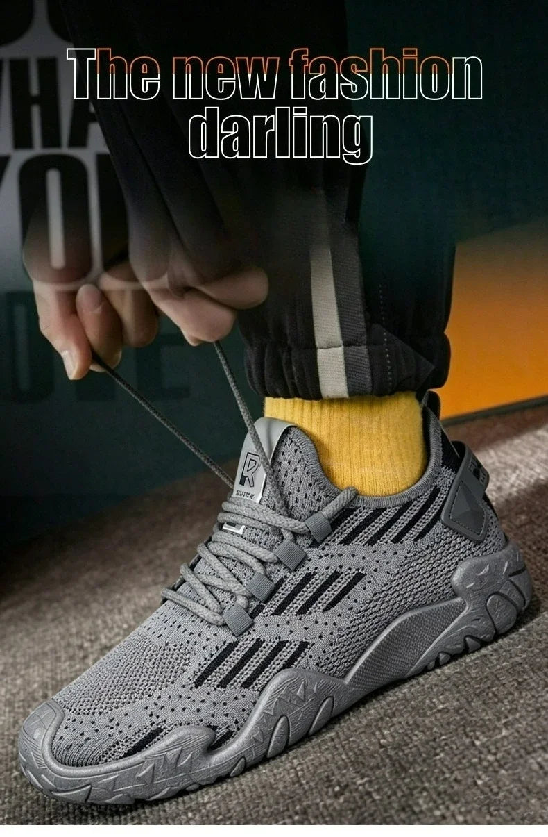 2026 New Men Shoes Breathable Non-slip Hollow Out Outdoor Running Shoes Trendy Sports Casual Sneakers