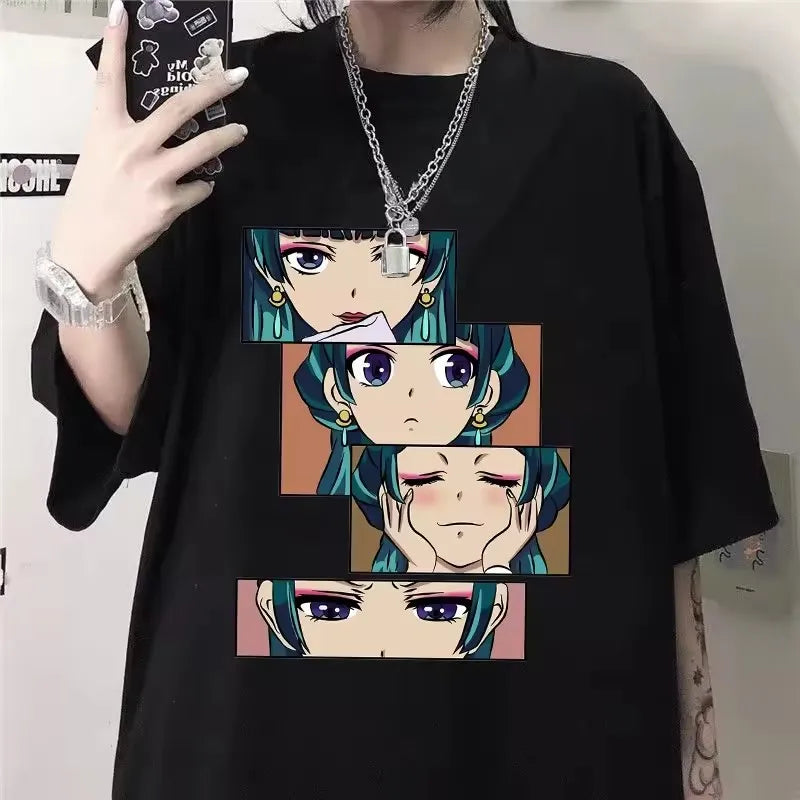 New Women's Anime Harajuku Shirt Cute Anime The Apothecary Diaries Graphic Women's T-Shirt Tops High Quality Cotton Tshirt
