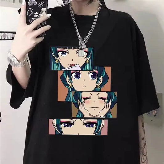 New Women's Anime Harajuku Shirt Cute Anime The Apothecary Diaries Graphic Women's T-Shirt Tops High Quality Cotton Tshirt