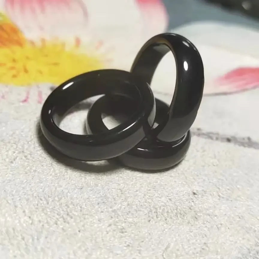 Natural chalcedony agate ring Chinese Vintage Rings for women's fashion ring fashion jewelry couple ring gift Charm Jewelry