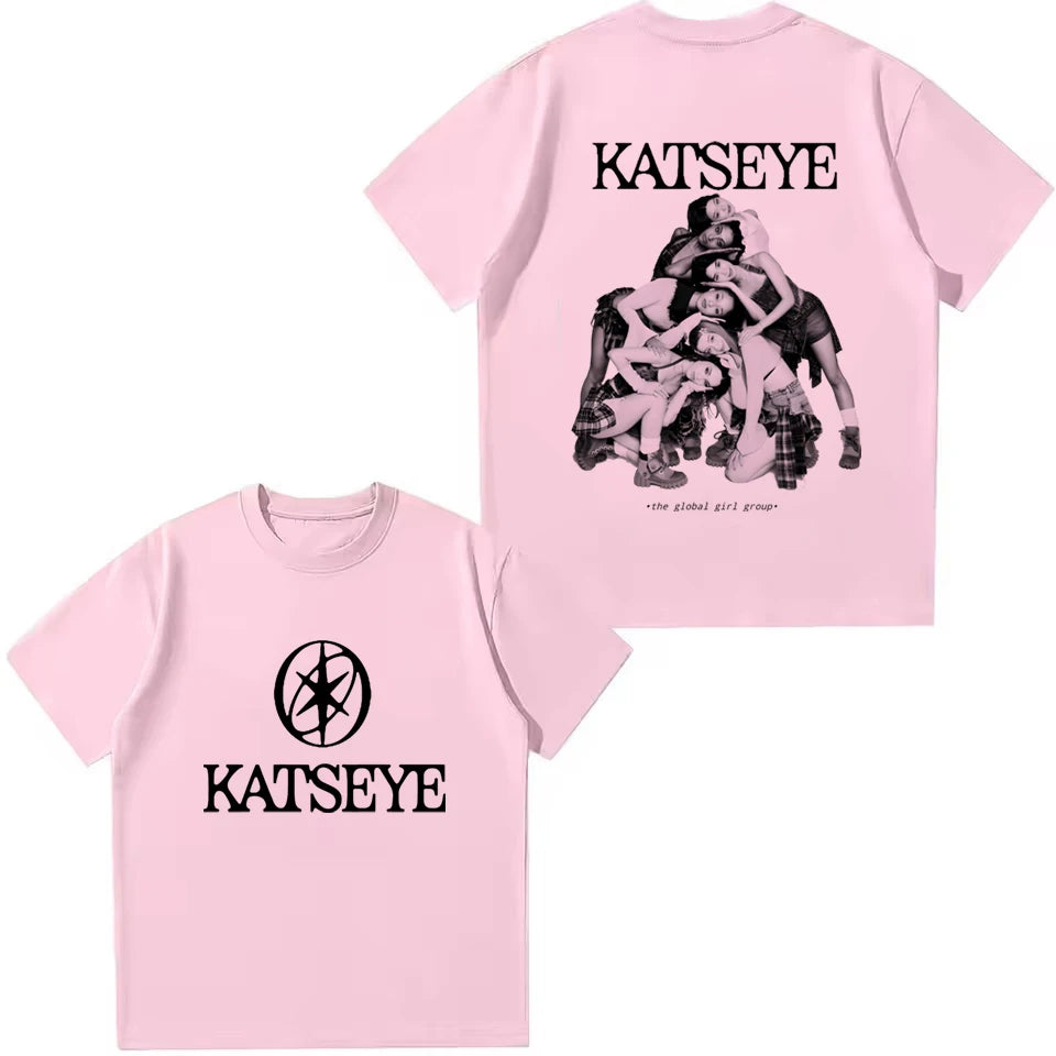 Kids T Shirt Girl Group Katseye Print Fashion Girls T Shirt Summer Casual Short Sleeve Tee Boys Clothes Children O-Neck Tee Tops