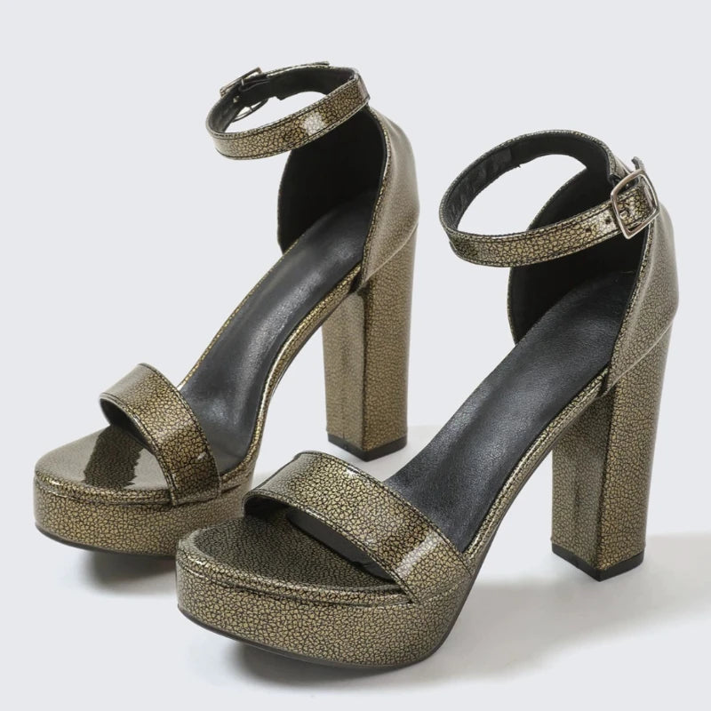 NEW High Heels Sandals Summer Sexy Ankle Strap Open Toe Party Dress Platform Gladiator Women Shoes Platform Sandals
