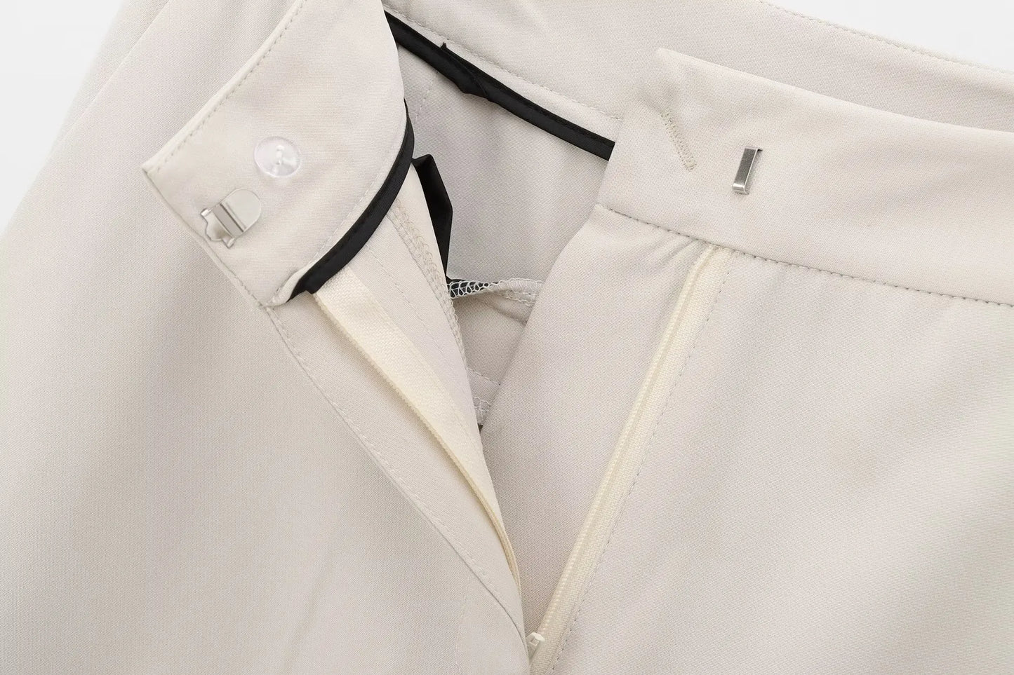 Women's Suit Set Business Formal Blazer & Pants Gold Button Jacket High Waist Straight Leg Office Wear Spring Wrinkle-Resistant
