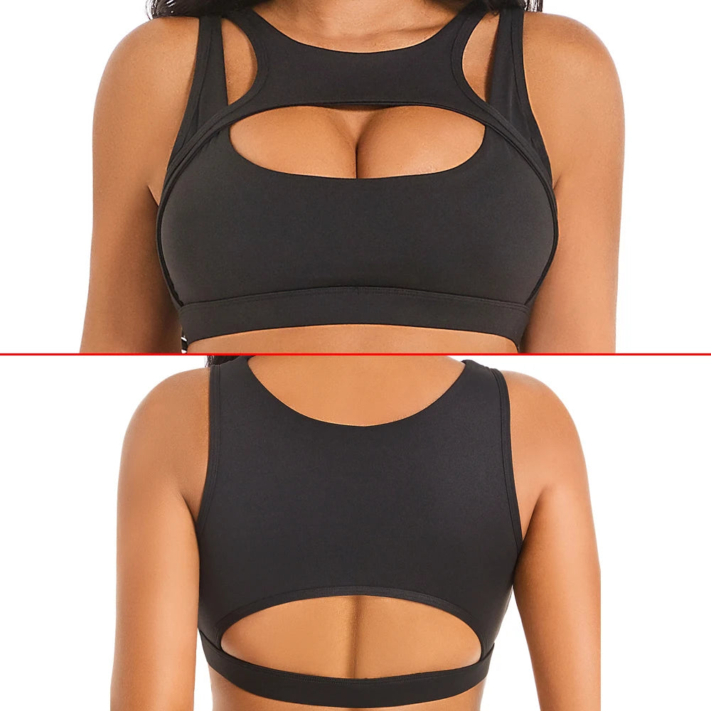 Removable Cups Sports Bra Shockproof Running Fitness Anti-sagging Upper Collection Soft Support High-strength Women's Yoga Vest