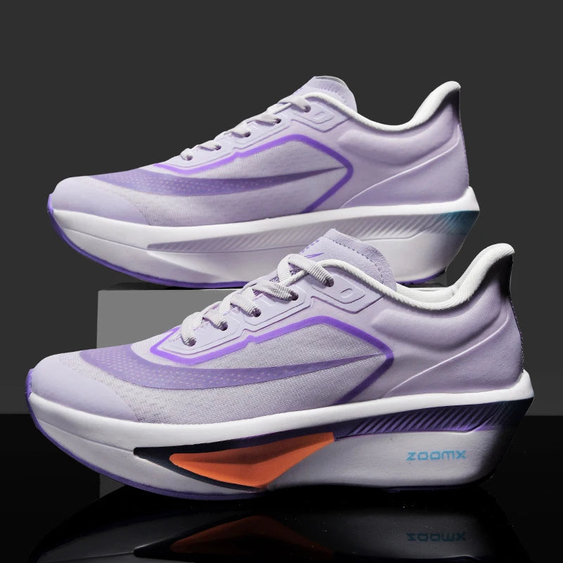 Brand Men's Carbon Plate Running Shoes Soft Cushion Shock Absorbing Sports Shoes Unisex Sneakers Light Anti-Slip Training Shoes