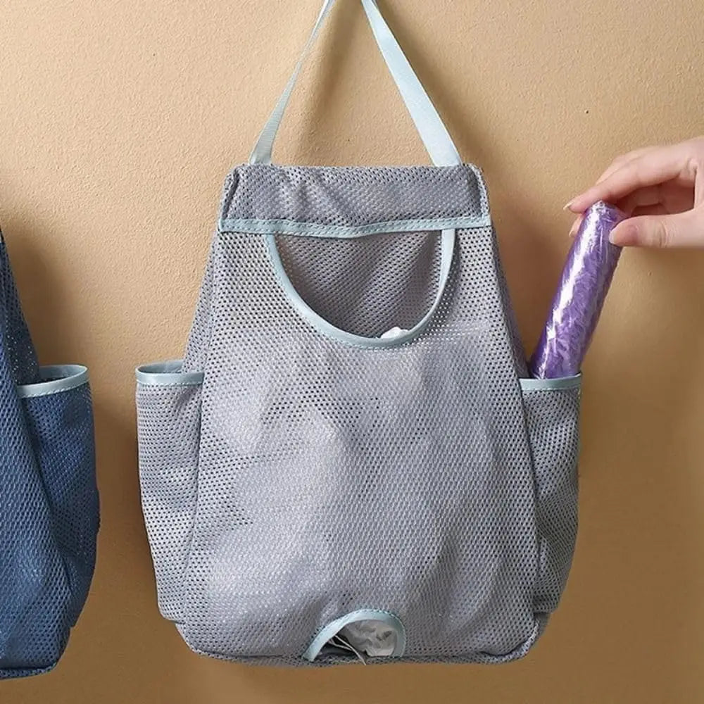 Plastic Bag Holder Trash Bag Dispenser Plastic Grocery Bags Large Grocery Bag Holder Breathable Mesh Hanging Storage