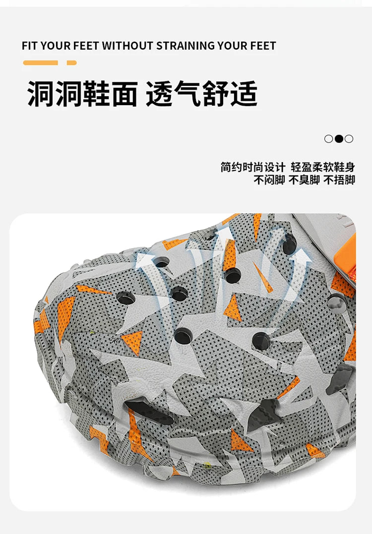 Plus Size 47 Summer Men Slippers Light EVA Men's Casual Shoes Hole Shoes Clogs Home Garden Outdoor Male Beach Flat Sandals