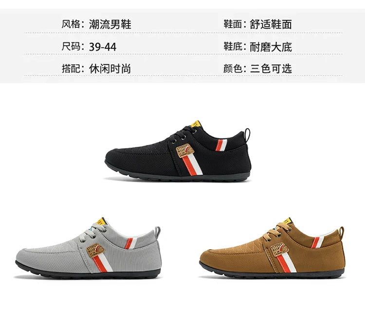 Men's Shoes New Style 2026 Spring and Autumn Flat Lightweight Sports Fashion Versatile Soft-Soled Casual Shoes Men's Simple Breathable Men's Shoes