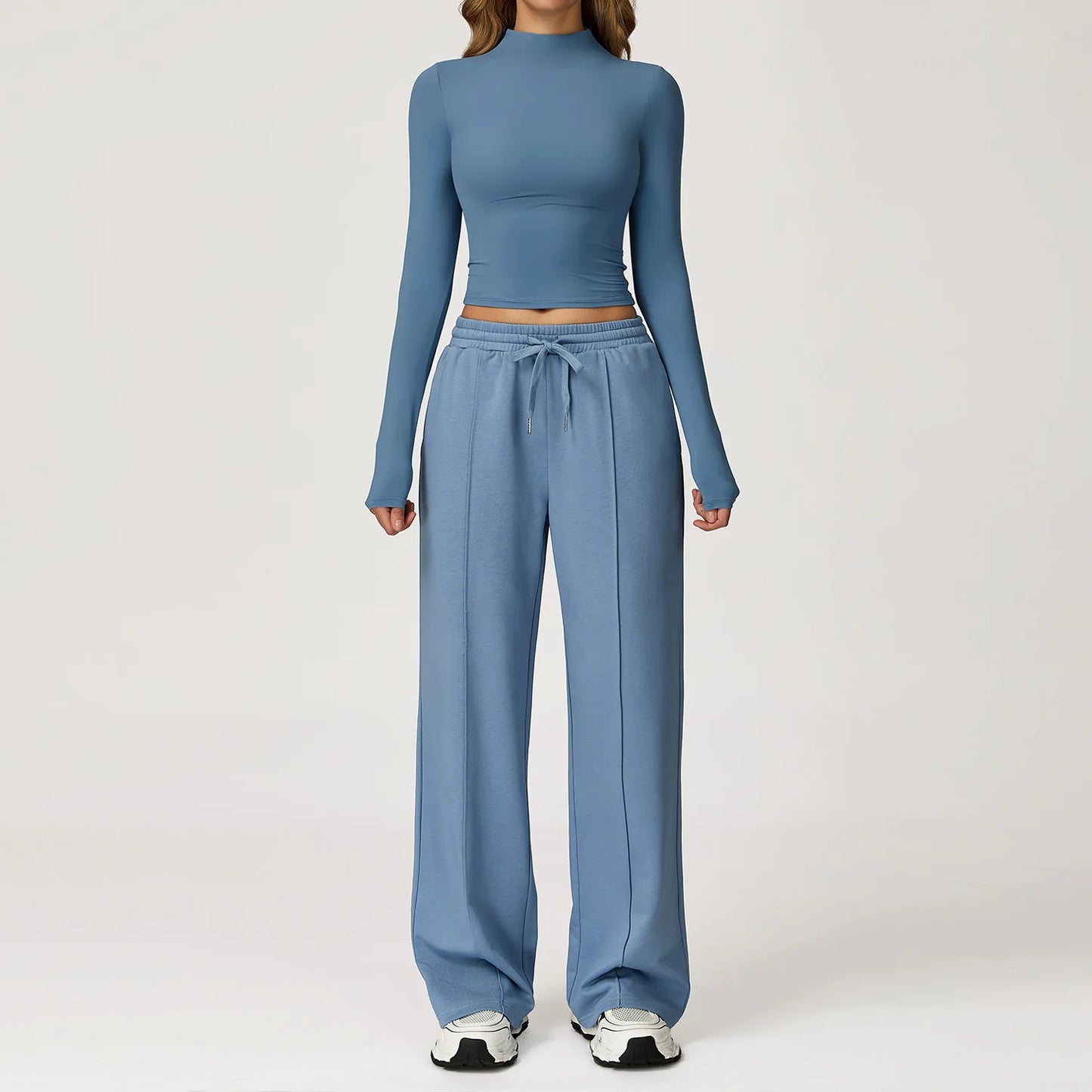 Sportswear 2 Pieces Yoga Set Gym Clothes Sportswear Yoga Suits For Women Fitness Set Tracksuits Sports Long Sleeved Gym Trousers