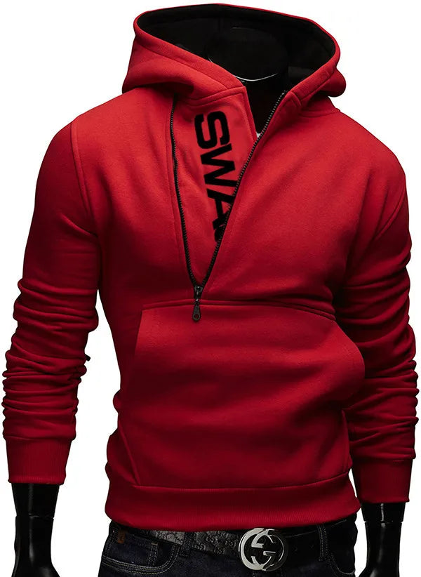 New Men's Jogging Set Fashion Sports Set Letter Hoodie Set Oblique Zipper Letter Sports Pullover Hoodie Jacket Sports Set