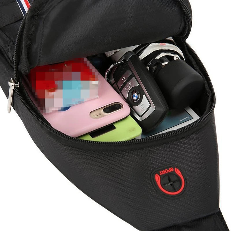 Oxford Men Chest Bag Crossbody Single Shoulder Travel Handbag Fashion Chest Bags New Style Big Capacity Chest Men Bag