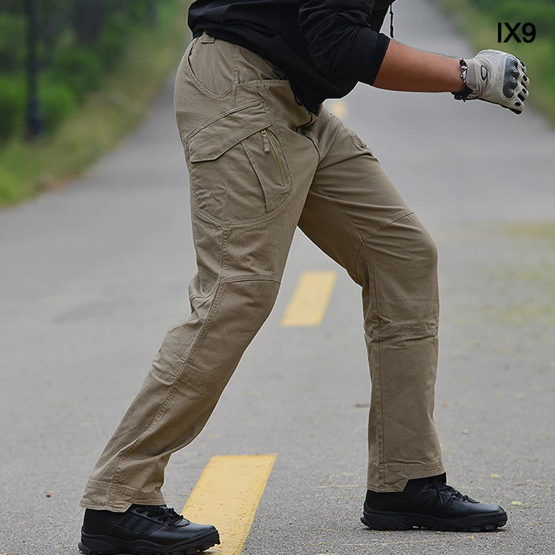 IX9 Stretch Tactical Pant City Cargo Pants Cotton Multi Pockets Work Pant Men Outdoor Hiking Camping Trousers A2FIX9