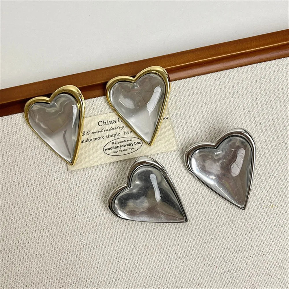 Korean-Style Summer Heart-Shaped Earrings Are Exquisite And Elegant Jewelry Accessories For Women