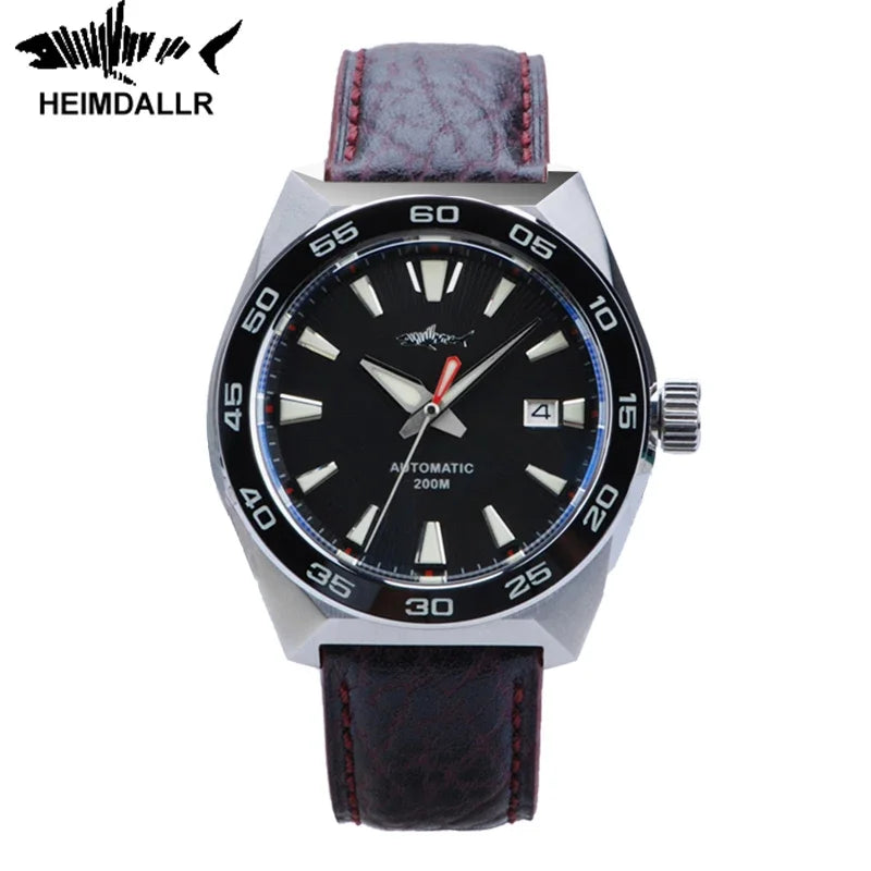 Heimdallr Monster Diver men Watch Frost Blue Dial Sapphire Crystal NH35 Automatic Mechanical 200m Waterproof Full Luminous Watch