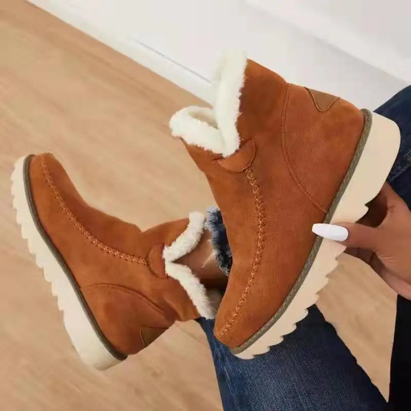 Women's Snow Boots Winter Fashion Casual Warm Shoes for Women Slip on Lady Comfort Female Ankle Boot Footwear Botas De Mujer