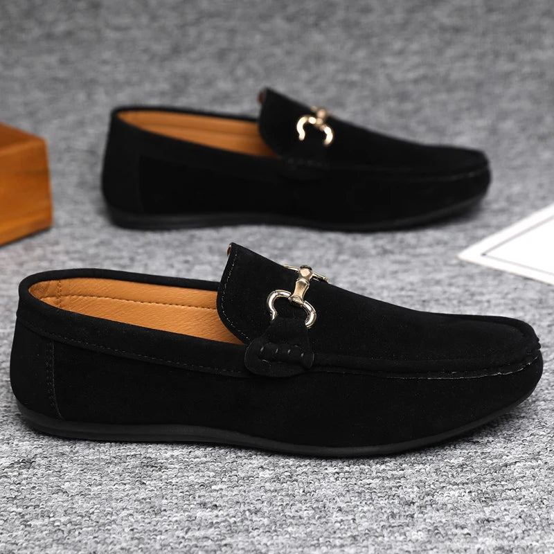 Luxury Brand Fashion Suede Men Casual Shoes Comfort Breathable Slip-on Mens Driving Shoes Men Loafers Mens Lazy Shoes Moccasins