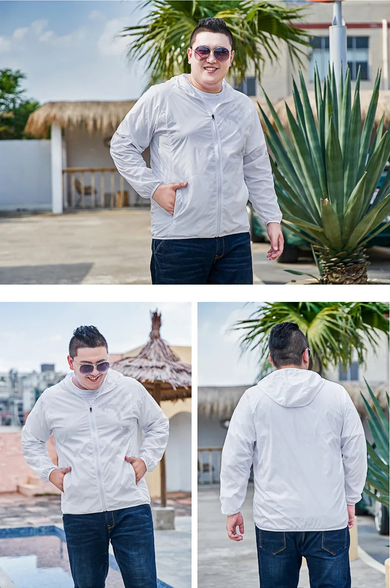 11XL Large size sun protection clothing men's summer thin plus sun protection clothing outdoor quick dry jacket 10XL 9XL 8XL