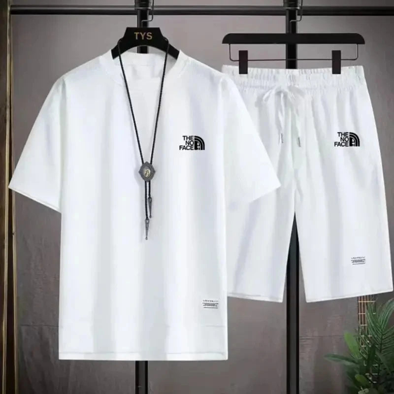 Summer Men's Set Fashionable Sportswear Men's Short Sleeved T-Shirt  Sports Shorts Set Men's Casual Men's Clothing Men's Jogging