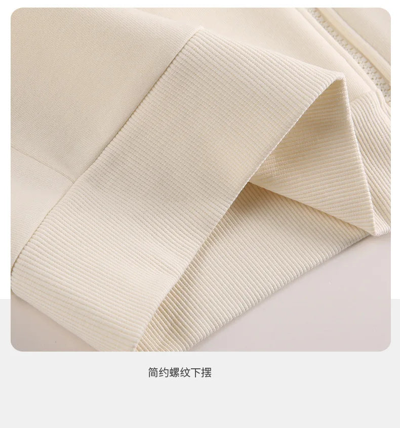 Y2K 420g Heavy-duty Cotton Blend American Hooded Zipper Sweatshirt for Men and Women in Large Size Versatile for Autumn Winter
