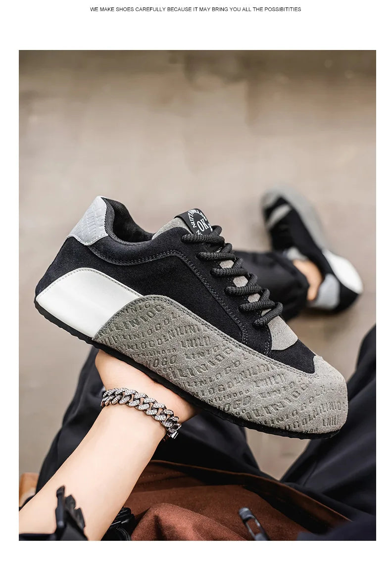Fashion brand tenis men casual faux leather sneakers male wedged shoes new spring summer breathable trainers man gym run shoes