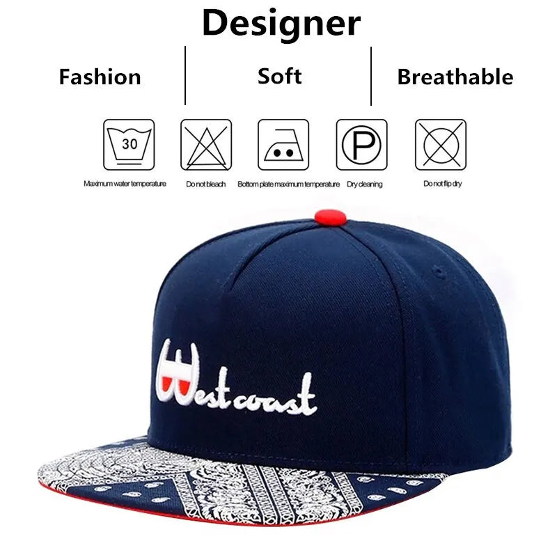 Unisex Letter Embroidery Geometric Printing Hip-hop Hats Outdoor Adjustable Casual Baseball Caps Sunscreen Hat BAZAARHUBO