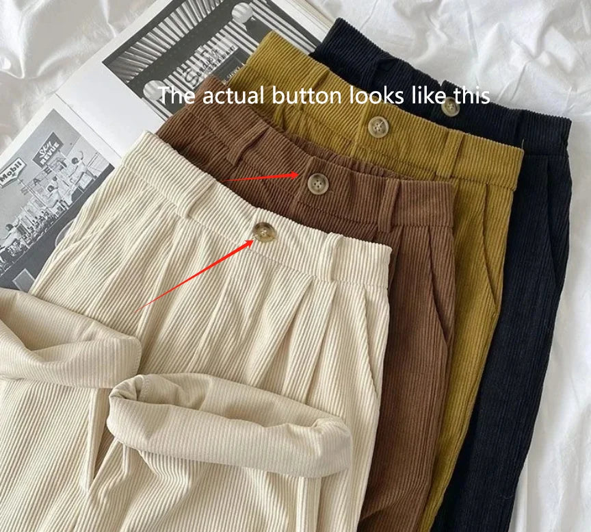 Thin/Thick Winter Lined Wide Leg Pants CasualThicken Warm Baggy Sweatpants Women HighWaist Korean Lamb Fluff Straight Pantalones