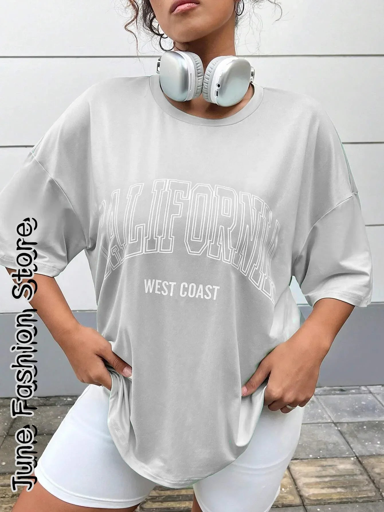 Summer Women CALIFORNIA West Coast T-Shirt Fashion Letter Short Sleeve Clothing Female Vintage Tops Tees Casual Streetwear