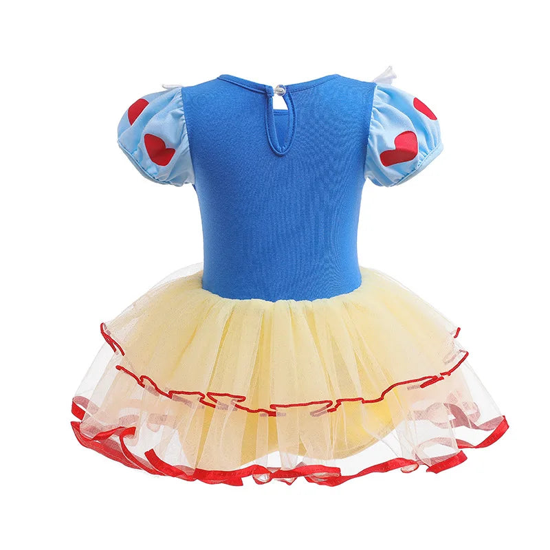 Baby Girls Costumes Kid Romper Tutu Dress with Headband Infant Baby Girl Princess Alice Clothes Aurora Belle Dress Party Costume