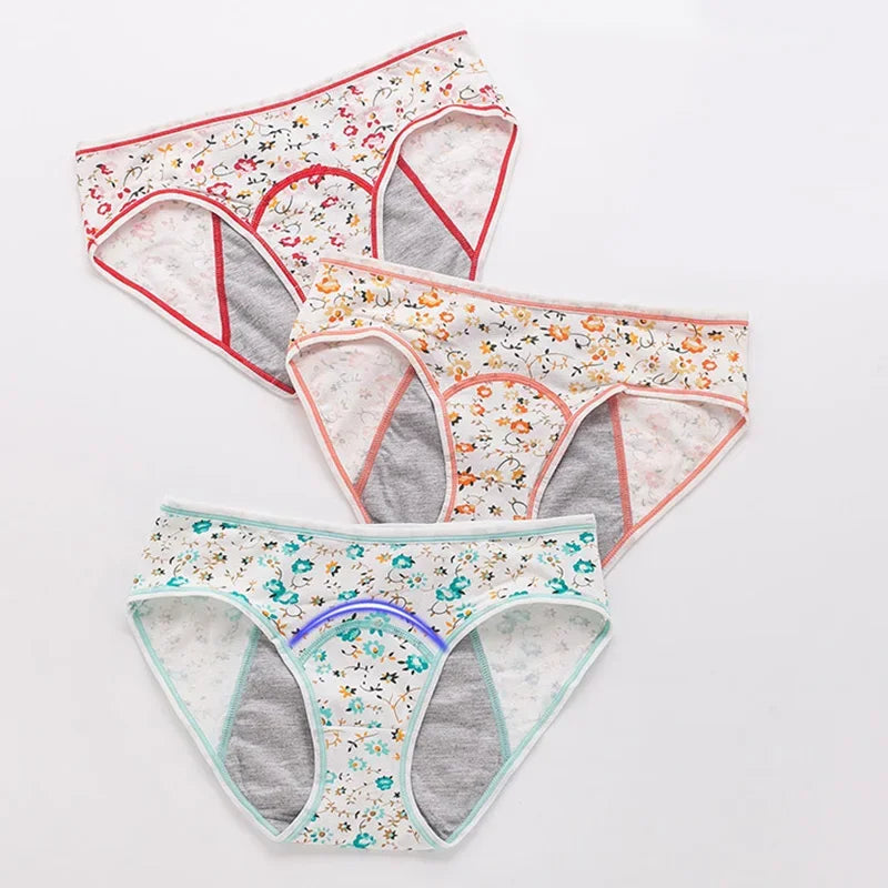 Cotton Comfortable Menstrual Panties Women Briefs Leak Proof Girls Physiological Pants Panty Student Mid Waist Panties Calcinhas