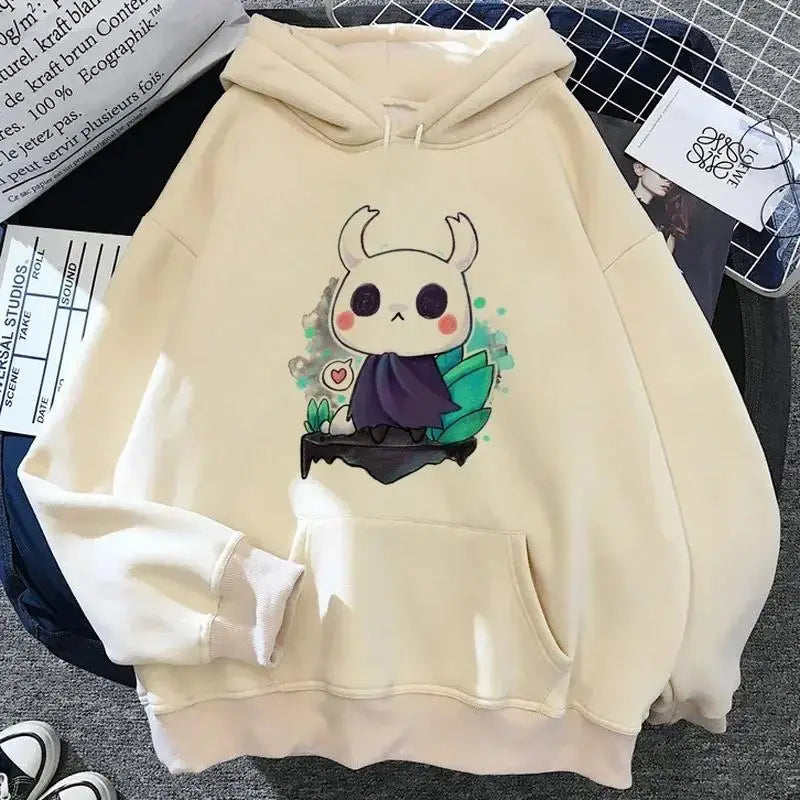 Hollow Knight Hoodies Men Korea Ulzzang Grunge Y2k Aesthetic Fmale Autumn and Winter Pullover Hoddies Streetwear Graphic