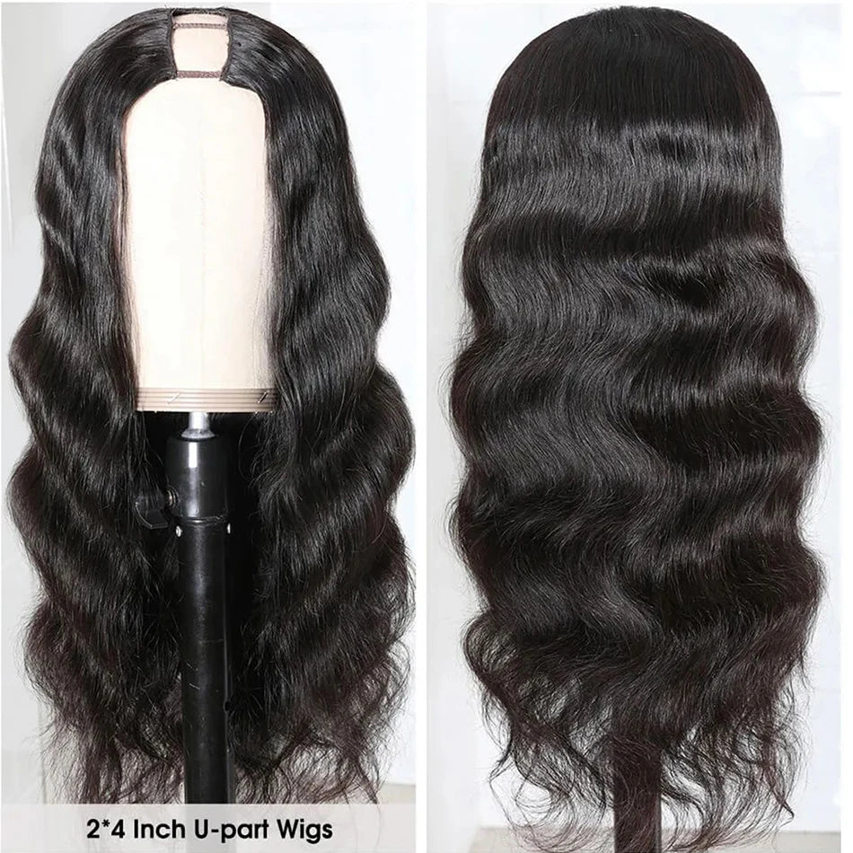 V Part Wig Human Hair Body Wave Upgrade No Leave Out Glueless Wigs U Part Shape Wig For Women Pre Plucked Remy Hair Daily 200%