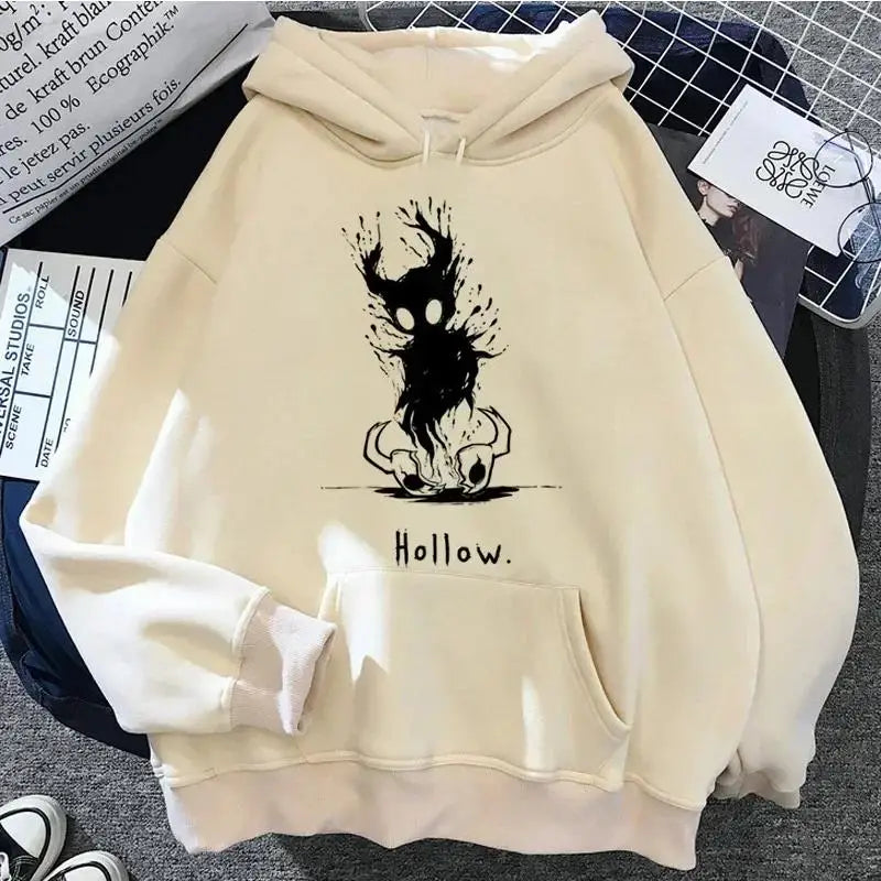 Hollow Knight Hoodies Men Korea Ulzzang Grunge Y2k Aesthetic Fmale Autumn and Winter Pullover Hoddies Streetwear Graphic