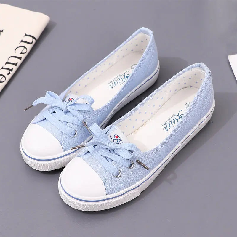 Red Women Footwear Flat Round Toe Black Canvas Ladies Shoes New Arrival 2025 Sale Cheap Vulcanized for Casual Urban 39 Walking A