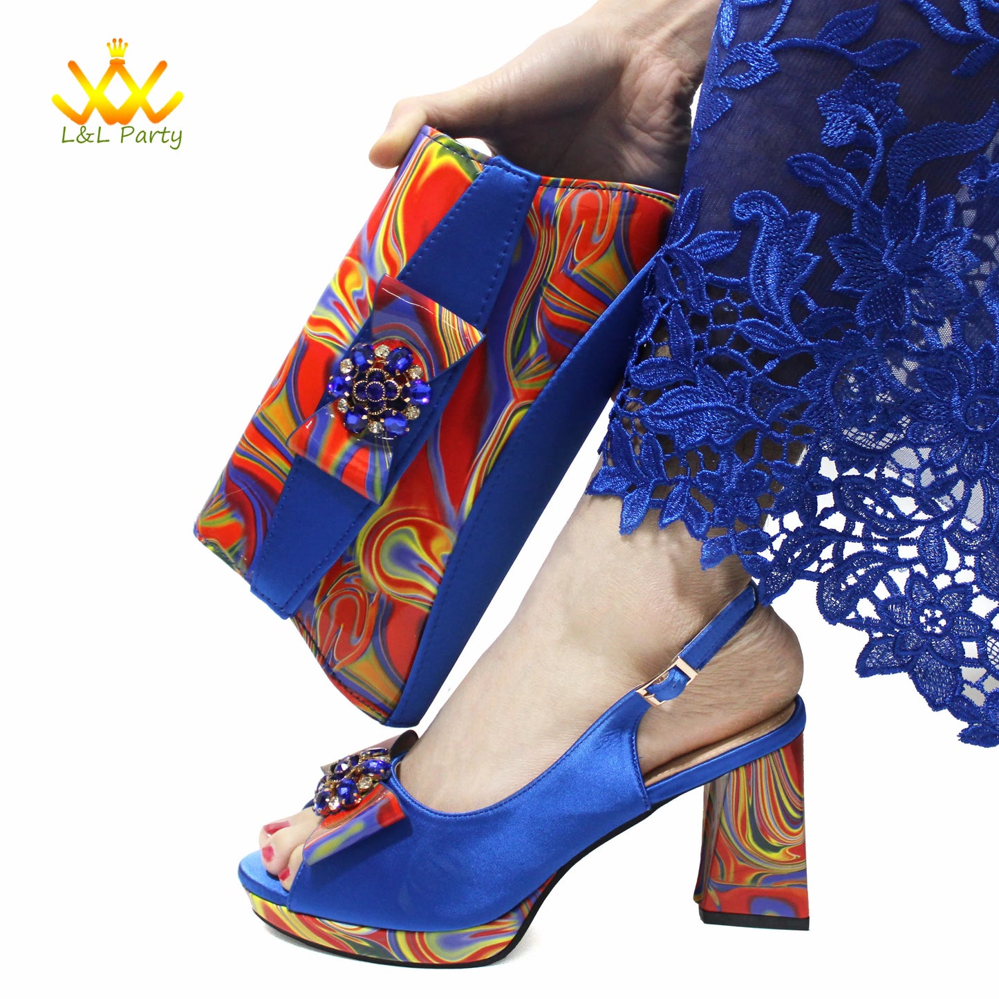 Coffee Color INS Hot Sale New Arrivals 2024 Italian Design Shoes Matching Bag Set Super High Heels Pumps for Garden Party