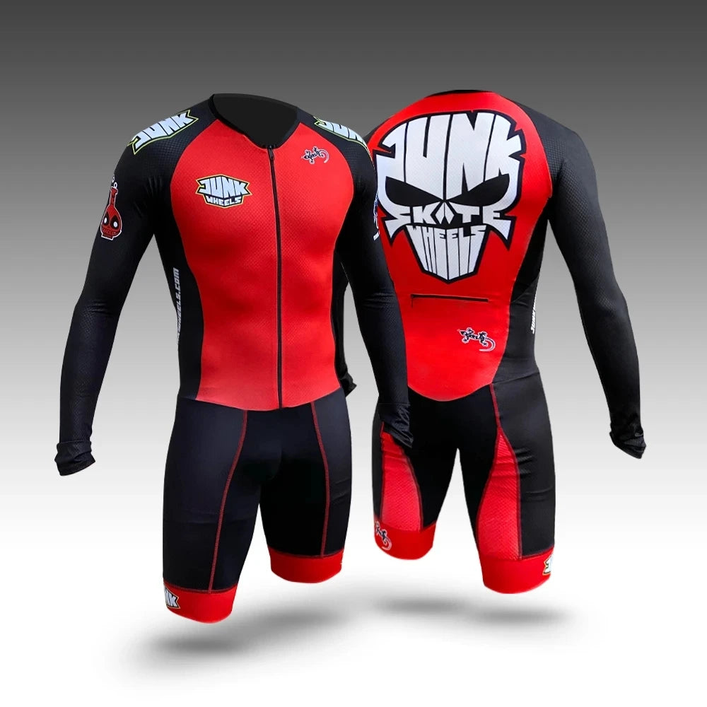 Mans Roller Skating Cycling Jersey Triathlon Clothing Tri Suit Skinsuit Conjunto  Bike Body Sport Swim Run Jumpsuit No Cushion