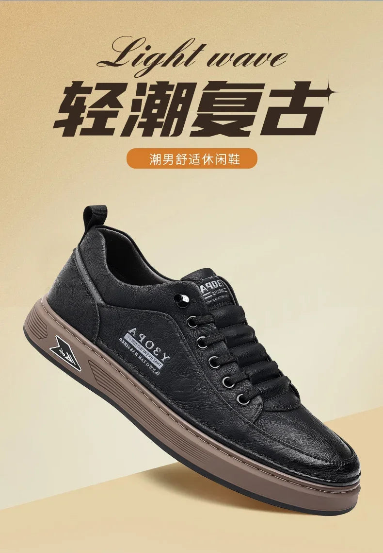 Luxury Casual Business Tennis Loafers Sneakers Moccasins Social Outdoor Fashion Shoes For Men  Men's Genuine Leather Shoes