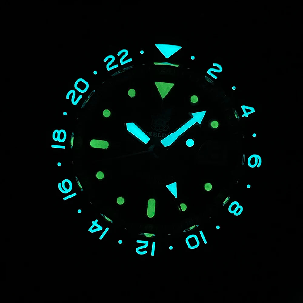 STEELDIVE Top Brand New Arrival SD1994 200M Waterproof Super Luminous Ceramic Bezel NH34 GMT Automatic Chronograph Dive Watches